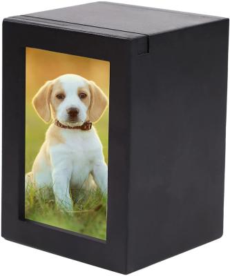 China Viable Success Pet Cremation Ashes Box Biodegradable Wooden Burial Pet Memorial Urn for sale