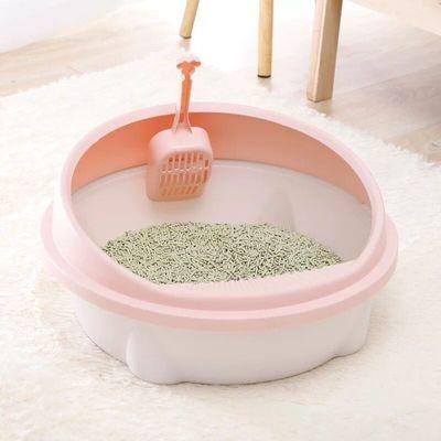 China Viable Manufacturer Plastic Cat Toilet Box With Handle Cleaning Large Space Folding Cat Litter Box for sale