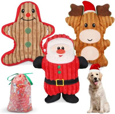 China Soft Squeaky Pet Stocked Toy For Puppy Small Medium Christmas Dogs Interactive Chew Dog Toys for sale