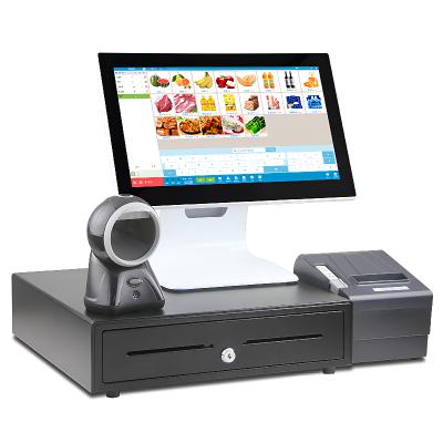 China Factory Price Point Of Sale Retail Cash Register POS Machine 15.6 Inch Windows POS Systems 15.6 Inch LED Screen for sale