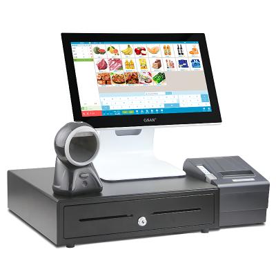 China GSAN Genuine 15.6 Inch Flat Touch Screen All In One Cash Register/POS/POS Terminal System 15.6 Inch LED Screen for sale