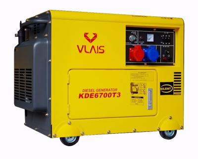 China OEM iron logo auto start home use silent type diesel electricity generator genset 6.5kva 5kw KDE-6700TA for sale