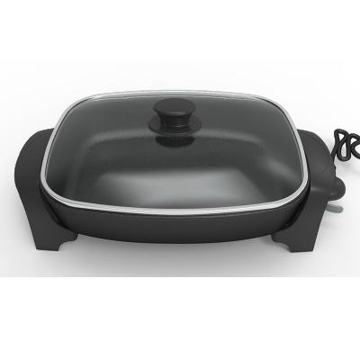 China Easily Cleaned Large Size Electric Cooking Hot Pot Pan With Temperature Control Nonstick Coating Grill for sale