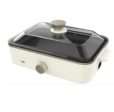 China Detachable Dishes for Easy Cleaning Hot Selling Rectangular Multi Functional Detachable Electric Grill and Hot Pot for sale