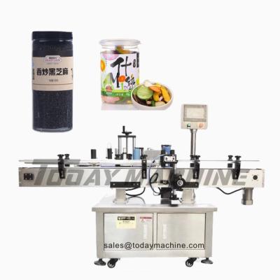 China APPAREL factory price etiquetador automatic round bottle labeling machine for wine bottle paint pail bucket cans labeling for sale