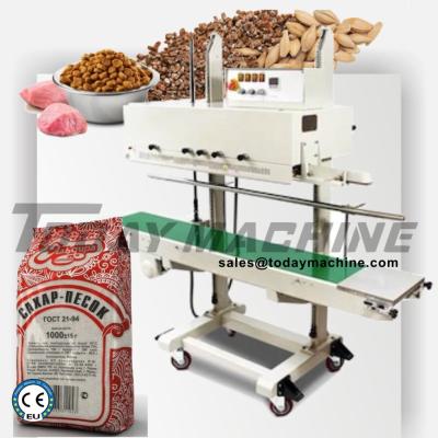 China Food Plastic Bag Heat Sealing Machine Continuous Strip Bag / Film Sealer With Date Printer for sale