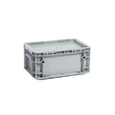 China 300*200*148mm Mesh Plastic Crate Storage Moving Transport Logistics Storage Box With Lid for sale