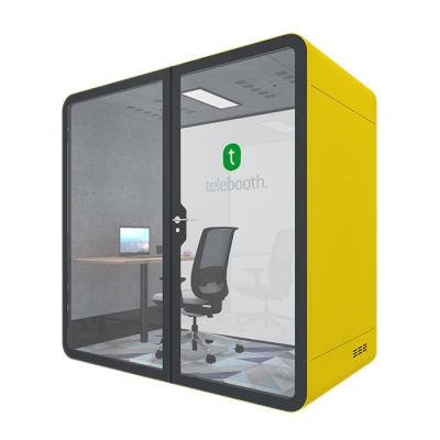 China Large Size Low Noise Office Soundproof Phone Booth (Other) Adjustable Modern Soundproof Booth Pod Office Booth Meeting Booth for sale