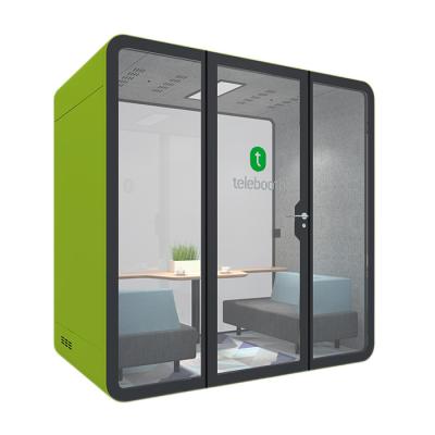 China Office Acoustic Phone Booth (Other) Adjustable Acoustic Soundproof Booth Privacy Booth Sound Box Office With Pod Furniture for sale