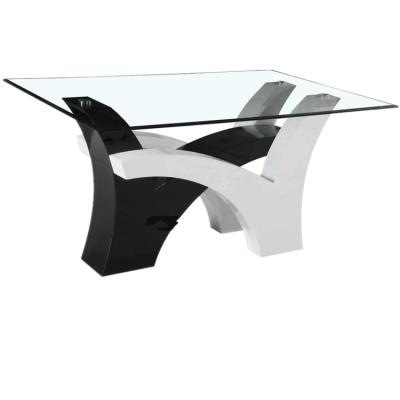 China Two Board Single Support Glass MDF Coffee Table for sale