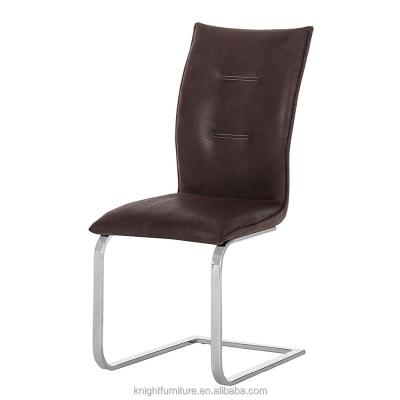 China Modern Hot Sale Modern Chair PU Leather Dining Chair With Chromed Leg for sale