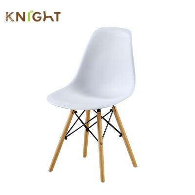 China Hot Sale Modern Chinese Style PP Plastic Material White Modern Low Back Restaurant Dining Chair for sale