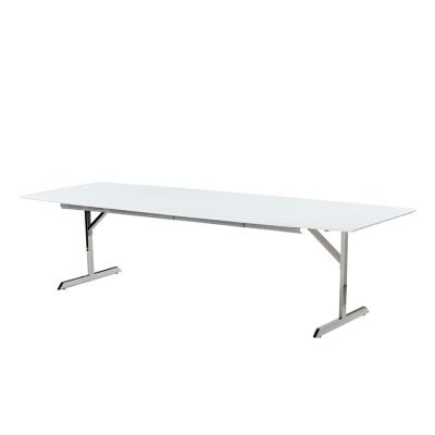 China Modern Made In China Product Arabian European Style Expandable White Oncrete Dining Table With Veneer Legs for sale