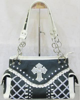 China cowgirl black crystal beaded shoulder bags western style low price for sale