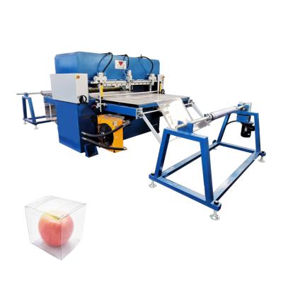 China Hydraulic Automatic Clear PP Box Plastic Film Die Cutting Machine With Creasing for sale