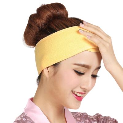 China Terry Cloth Spa Headband Stretch Comfortable Facial Towel Headband Spa Bandage Makeup Wrap Washable Facial Headbands for sale