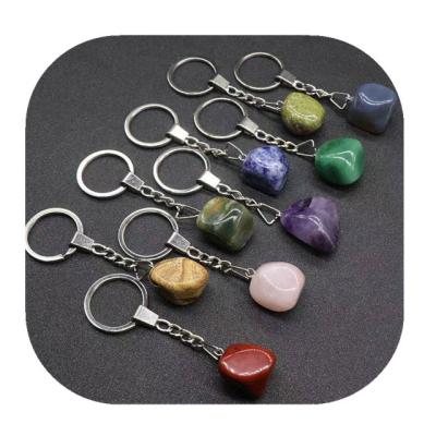 China Europe new arrival crystals healing tumbled natural rose quartz crystal mixed key chain of stones for sale for sale