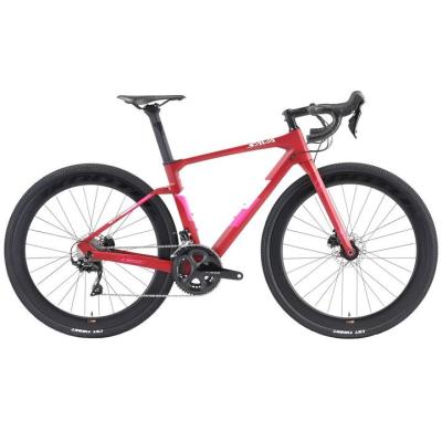 China Schwarzes rotes Hinterdoppelte Scheibenbremse SAVA Gravel Bike Racers 700cx40c zu verkaufen