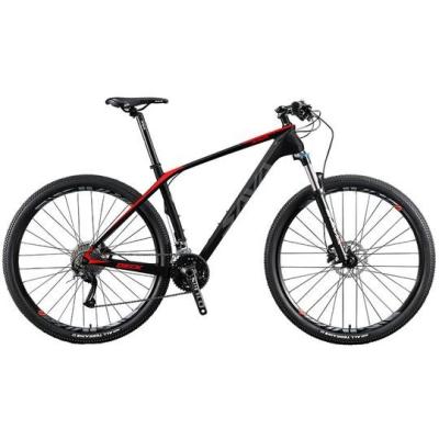 China Bici de montaña roja negra de SHIMANO DEORE, 27 velocidades DECK2.0 Sava Carbon Mtb en venta