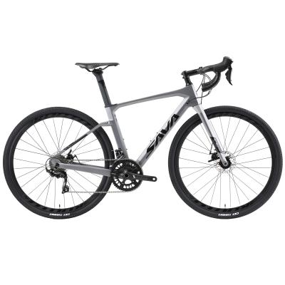 China Grey Carbon Gravel Road Bike , 700*40C unisex Shimano Racing Bike for sale