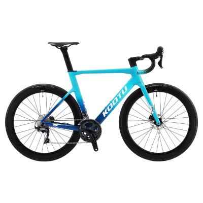 China Hydraulic Disc Brake Kootu Road Bike , Black blue 22 Speed Road Bike for sale