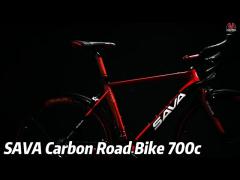 Hard Frame SAVA Carbon Road Bike 700c Lightweight 22 Speed For Unisex