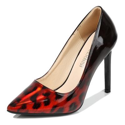 China Breathable Sexy Leopard Shoes Pointed Toe High Heel Shoes Office Wear Women's Pumps for sale