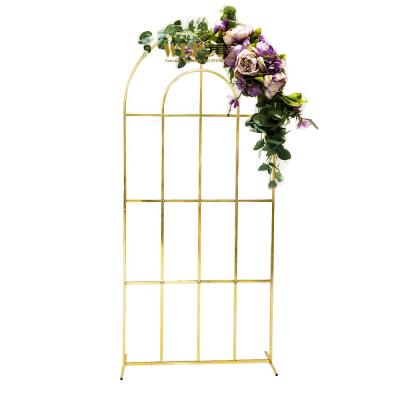 China Wedding new wedding concert event props wedding arch screen wrought iron layout stage decoration background welcome area decoration for sale