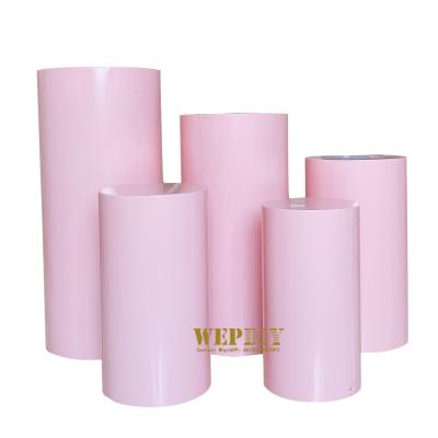 China Iron Wedding Birthday Party Reception Area Cake Fruit Dessert Table Wedding Props Cylindrical Iron Dessert Table for sale