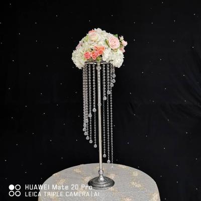 China Event wedding props flower road lead iron flower vase stand walk way stand for wedding event party stage decoration for sale