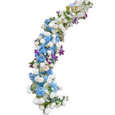 China Wedding new wedding flower venue layout wedding decoration flower silk flower bands floor t flower guide road props table decoration for sale