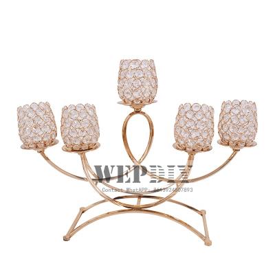 China Best Selling Weddings Wedding Decorative Candlestick Globe Ball Crystal Candle Holder for sale