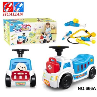 China Ride On Toy Cheap Price Kids Sliding Mini Baby Drive Ride On Car With Doctor Set And Puppy for sale