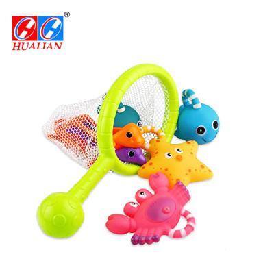 China Game Hualian Baby Bath Toy, Fishing Floating Squirts Toy Water Scoop, Bathtub Spoon Fishing Game in Tub Bathroom Pool Bath Time for sale