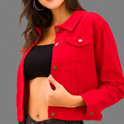 China New Fashion Autumn Women Short Lapel Red Viable Hot Selling Slim Coat Viable Single Breast Jacket for sale