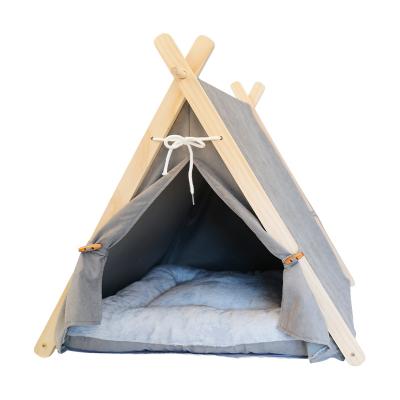 China Teepee Indoor House Cat Cave Bed Dog Cat Cooling Indian Pet Tents for sale