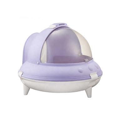 China Newest Design UFO Deodorizer Viable Shape Closed Splash Proof Cat Smaller Large Cat Litter Box Toilet for sale