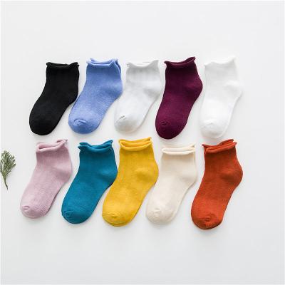 China Summer Child Sweat-absorbent Cotton Socks Kids School Socks Girls Color Toddler Socks for sale