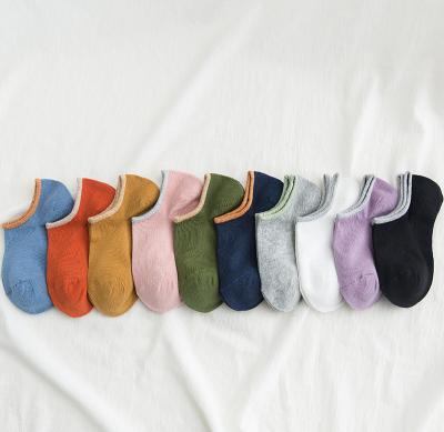 China New Women's Candy Color Breathable Shallow Invisible Mouth Socks Female Boat Sock for sale