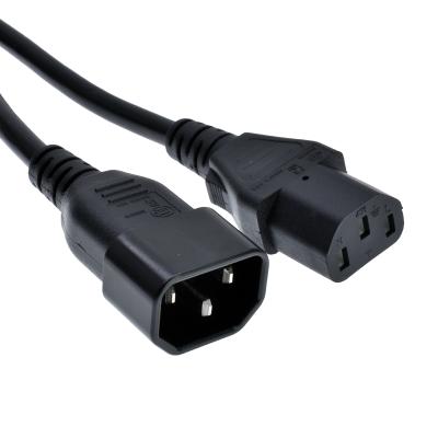 China Home appliance c14 to c13 power cord male to female PDU power extension cable UPS power cord 10a250v 1.8m for sale