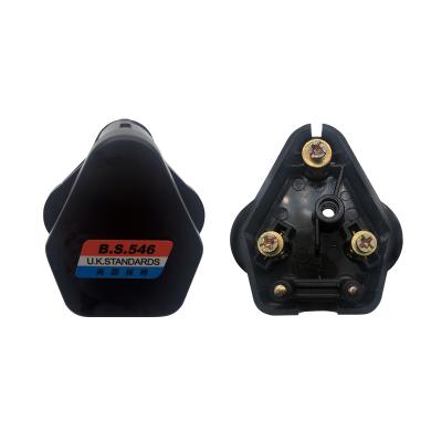 China Wholesale South Africa AC250V 5A/15A Residential/General Purpose Wholesale Black Power Cord Plug Around 3 Pins BS546 High Power India Wiring Plug for sale