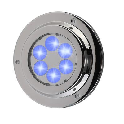 China 316 Stainless Steel 18W LED Pontoon Boat Marine Blue Transom Underwater Lights for sale