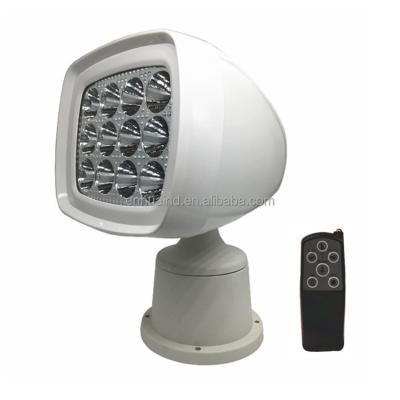 China PC Housing 60W LED Marine Boat Yacht Remote Control Spotlight 12/24VDC for sale