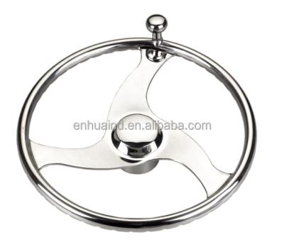 China Round Marine Stainless Steel Steering Wheel Boat Accessories for sale