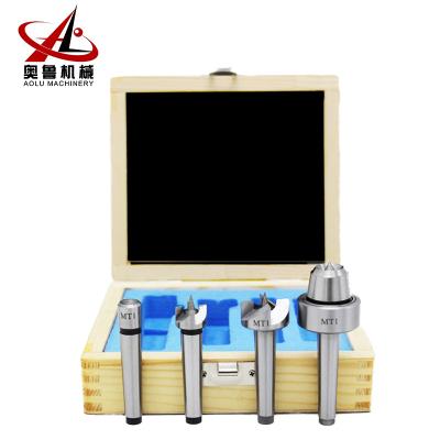 China Factory Sales 4PCS MT2 Machine Factory Direct Working Wood Lathe Center Set With Wooden Box Tools for sale