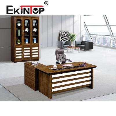 China New Design Ekintop Luxury CEO Modern Melamine Executive Wooden Desk for sale