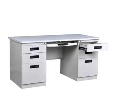 China Ekintop (Height)Adjustable Metal Office Furniture Steel Computer Desk With Locking Drawers Single Desks for sale