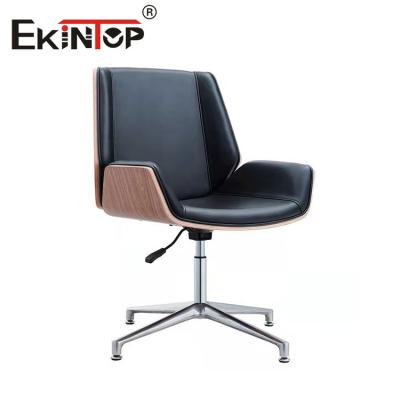 China Ekintop modern popular ergonomic office furniture office chair multilock visitor desk rotation chair no wheels for sale