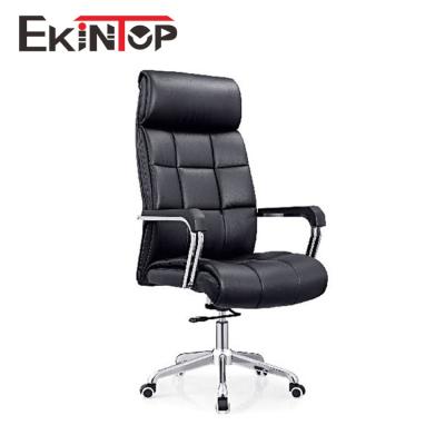 China Hot Selling New Style Executive Comfortable Height Adjustable Office Chair Genuine Leather Chair Rotation Office for sale