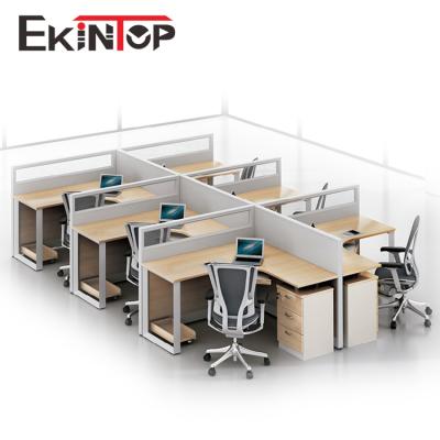 China Modern Modular Melamine 2 Person Wooden Office Workstation Partition for sale